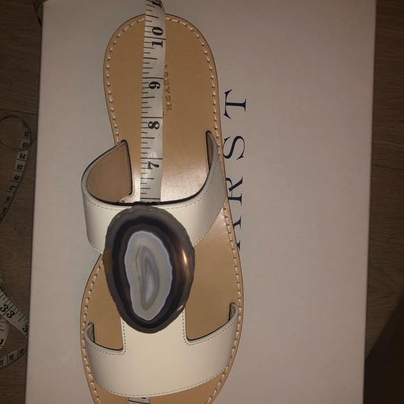 Gabriela Hearst Hades agate embellished sandals, size 40(US9,5-10). White - Picture 13 of 17